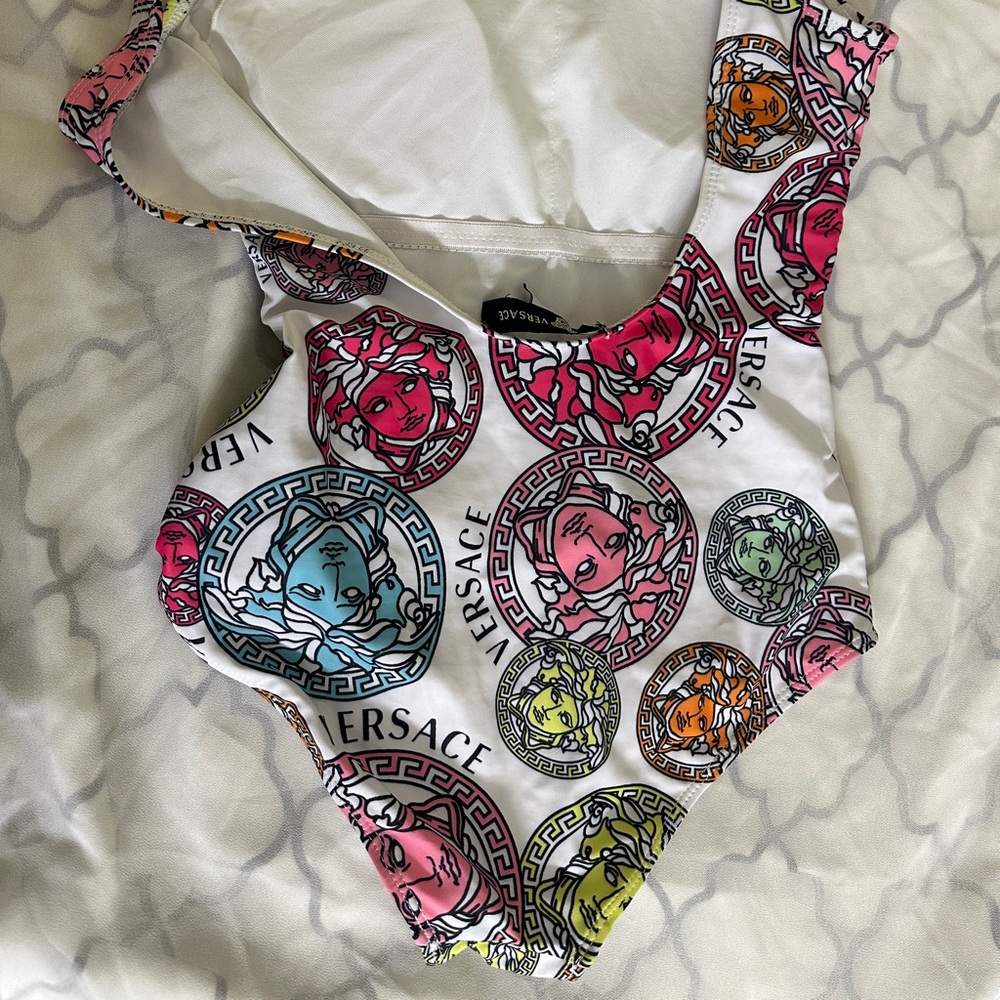 Versace Multicolor Medusa Print Swimsuit - Picture 8 of 9